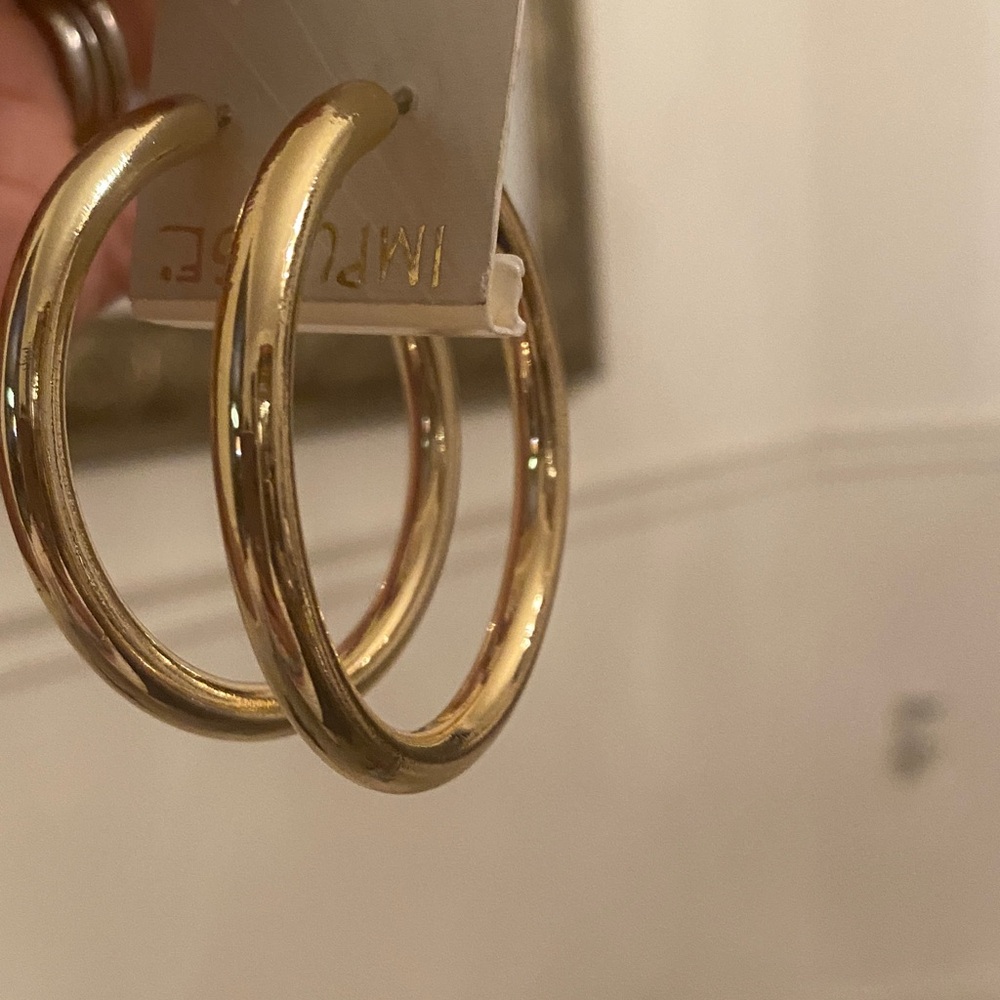 SOLD - Impulse Gold Hoop Earrings